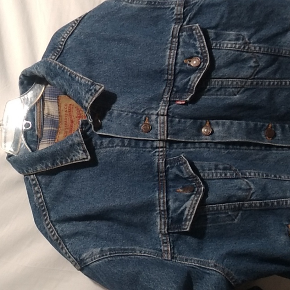 SALE! Levi's Strauss & Co. Denim Vintage Trucker Jacket W Blanket Lining Sz.M - Picture 3 of 13